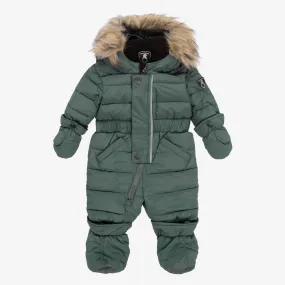 Boys Green Snowsuit Set 