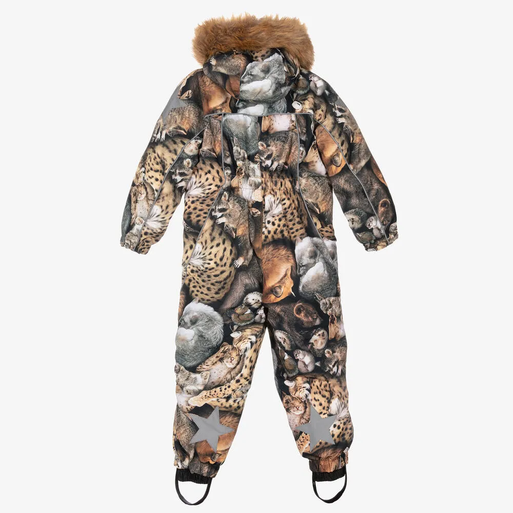 Brown Sleeping Cubs Snowsuit