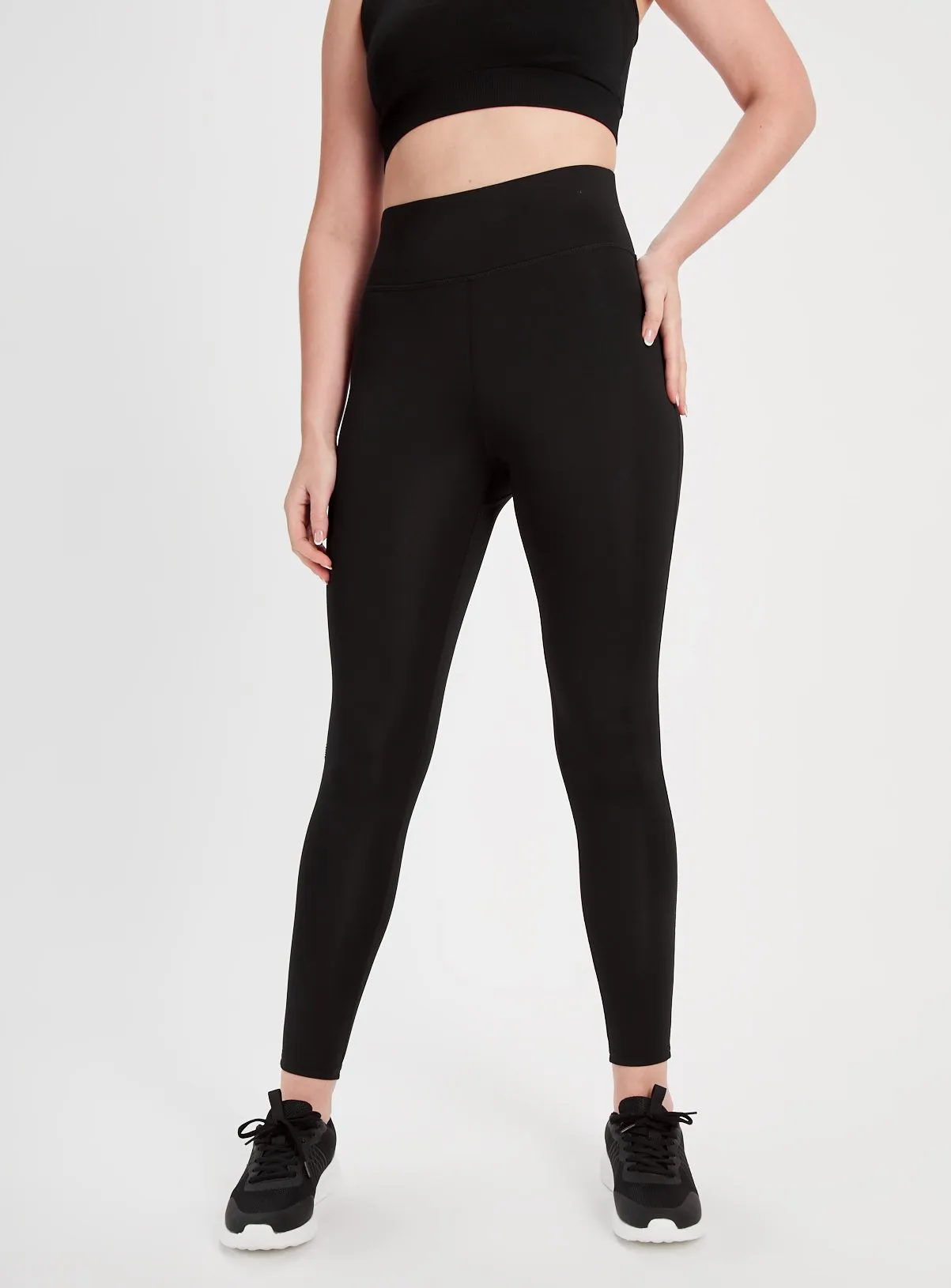 Buy Active Plain Black Leggings  M | Leggings | Tu