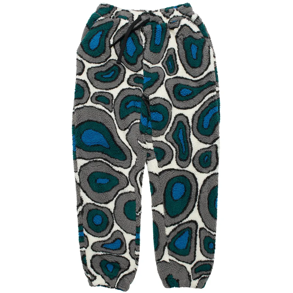 BY PARRA AMETHIST GEODE POLAR FLEECE PANTS // STONE BLUE