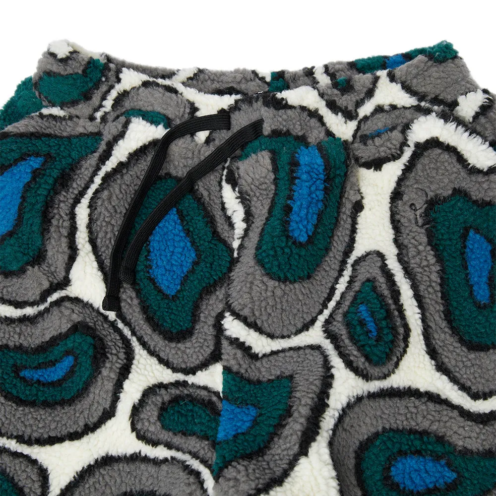 BY PARRA AMETHIST GEODE POLAR FLEECE PANTS // STONE BLUE