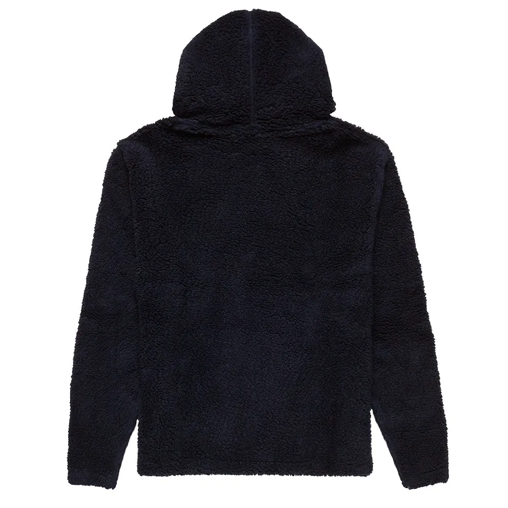 BY PARRA PENCIL BIRD POLAR FLEECE PULLOVER // NAVY BLUE