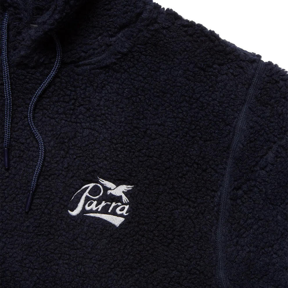 BY PARRA PENCIL BIRD POLAR FLEECE PULLOVER // NAVY BLUE