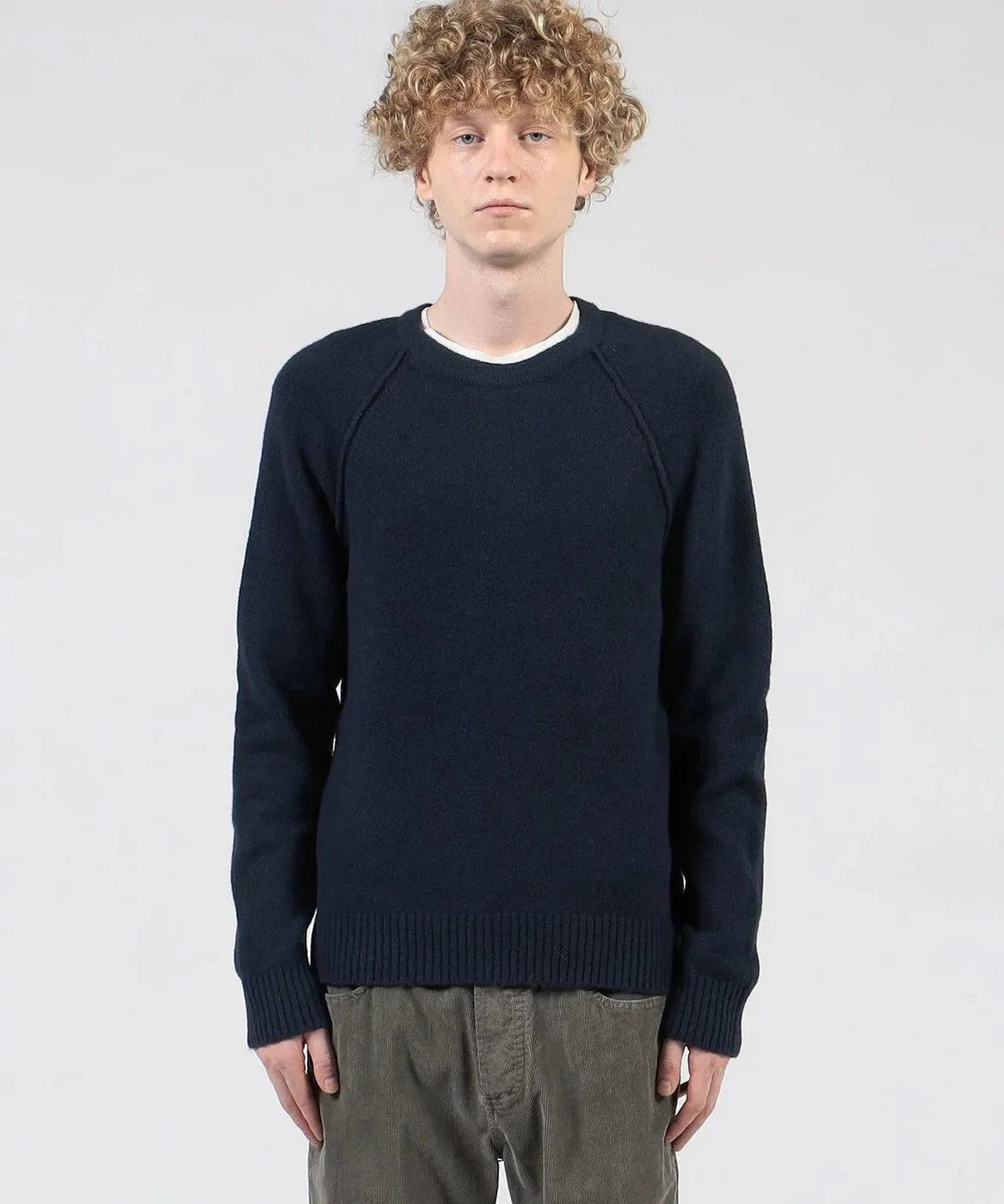 Cashmere Raglan Sweater-Flint