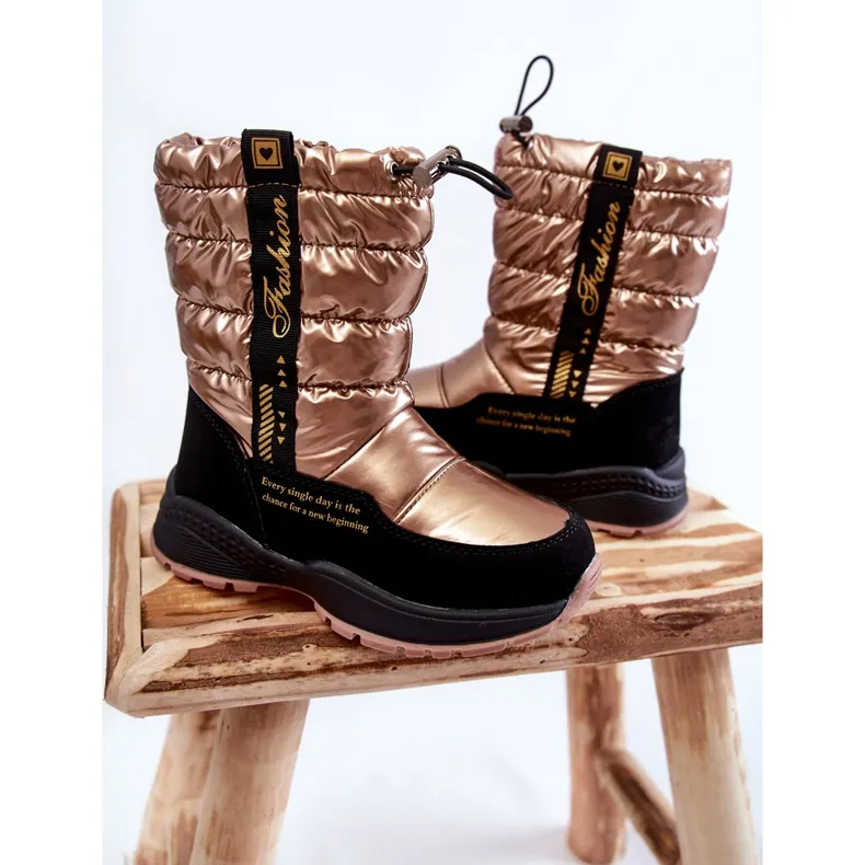 Children's Wool Warm Snow Boots On Golden Delhi Slider