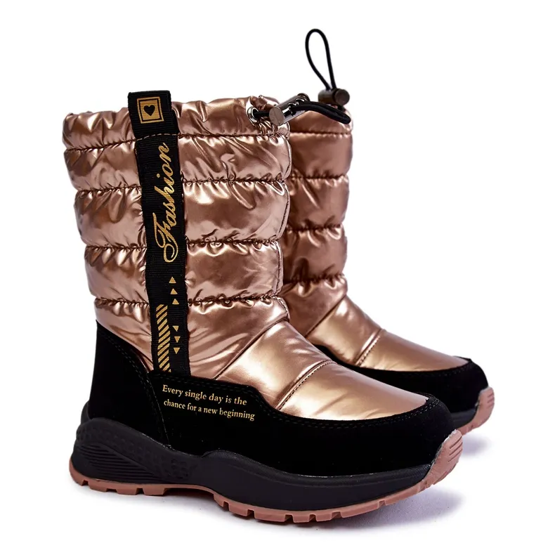 Children's Wool Warm Snow Boots On Golden Delhi Slider