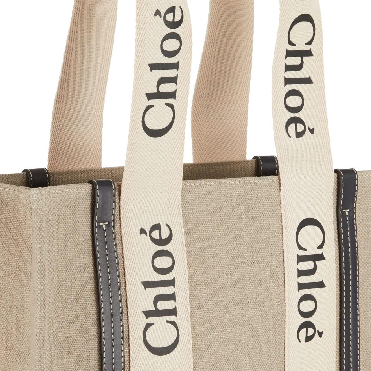 CHLOÉ Woody Tote - White Blue