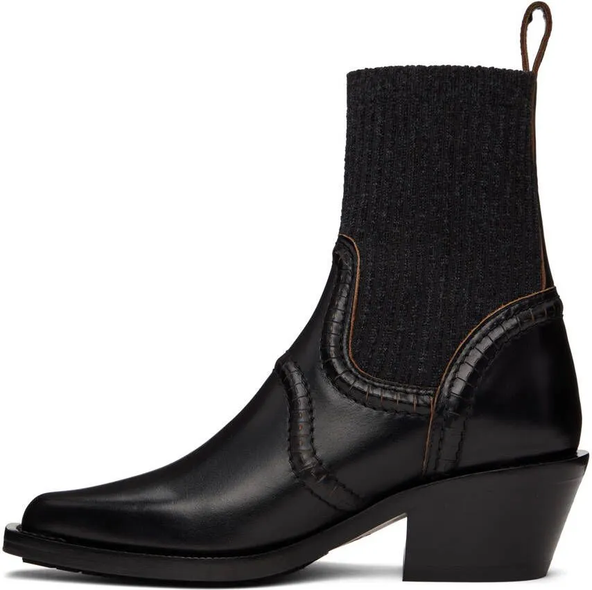 Chloé Black Nellie Ankle Boots