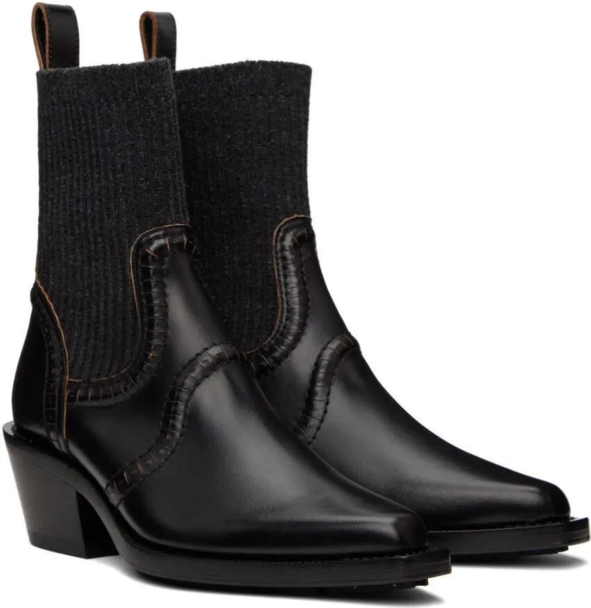 Chloé Black Nellie Ankle Boots