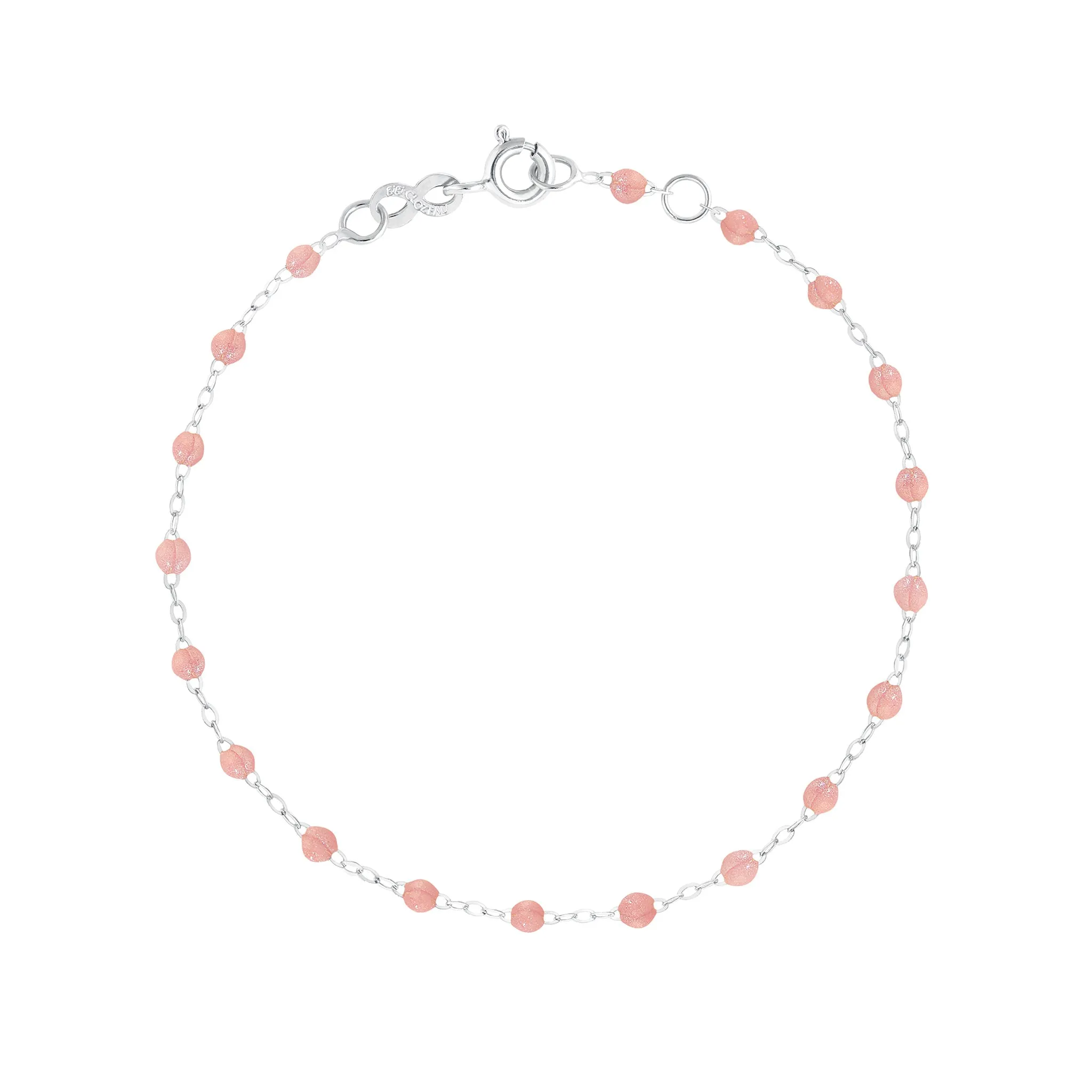 Classic Gigi Blush bracelet, White Gold, 7.5