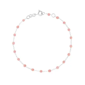 Classic Gigi Blush bracelet, White Gold, 7.5