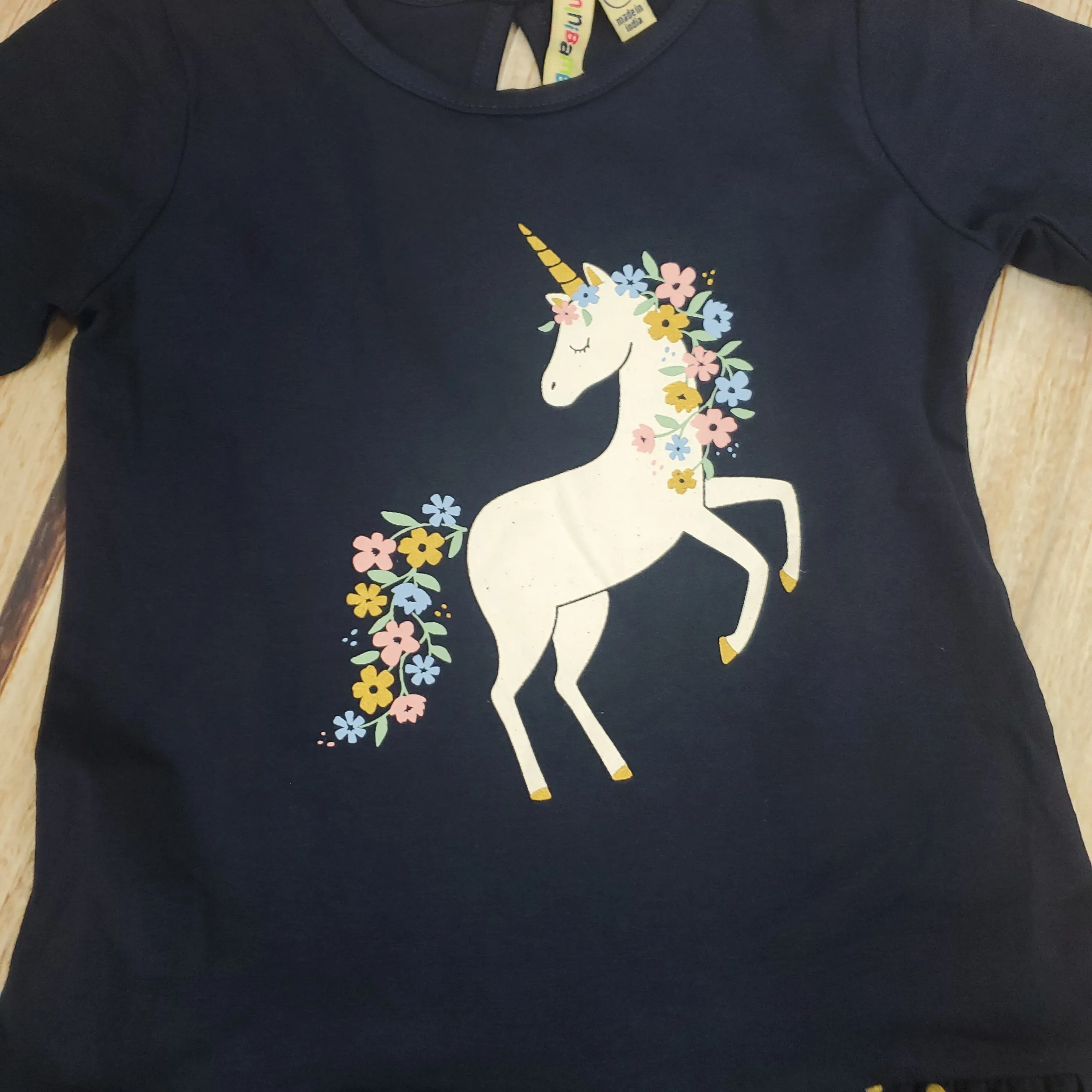 CR Sports Navy Pretty Unicorn Tunic Legging Set