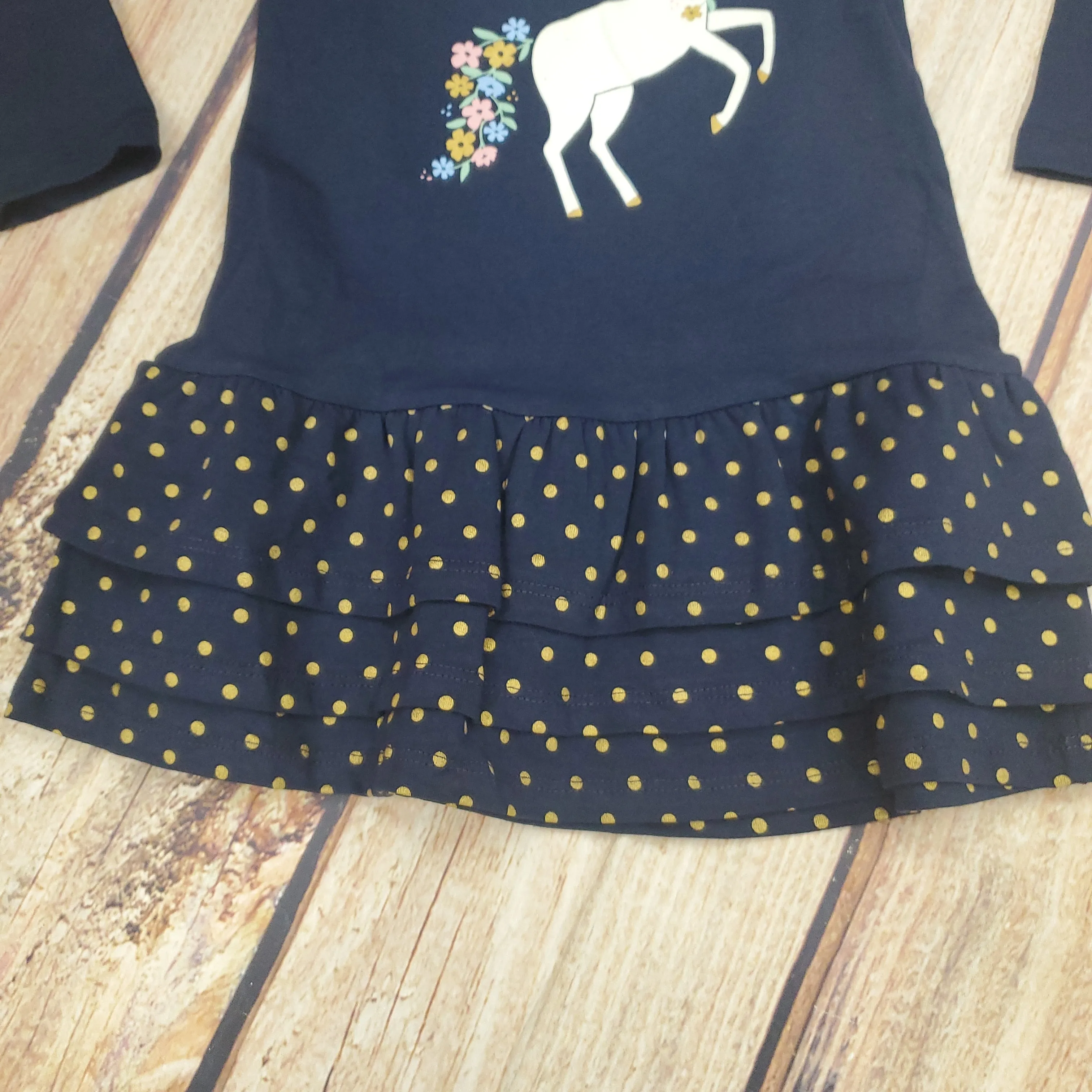 CR Sports Navy Pretty Unicorn Tunic Legging Set