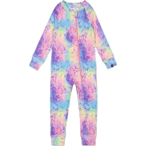 Deux par Deux Rainbow Print One-Piece Thermal Underwear, Multicolors