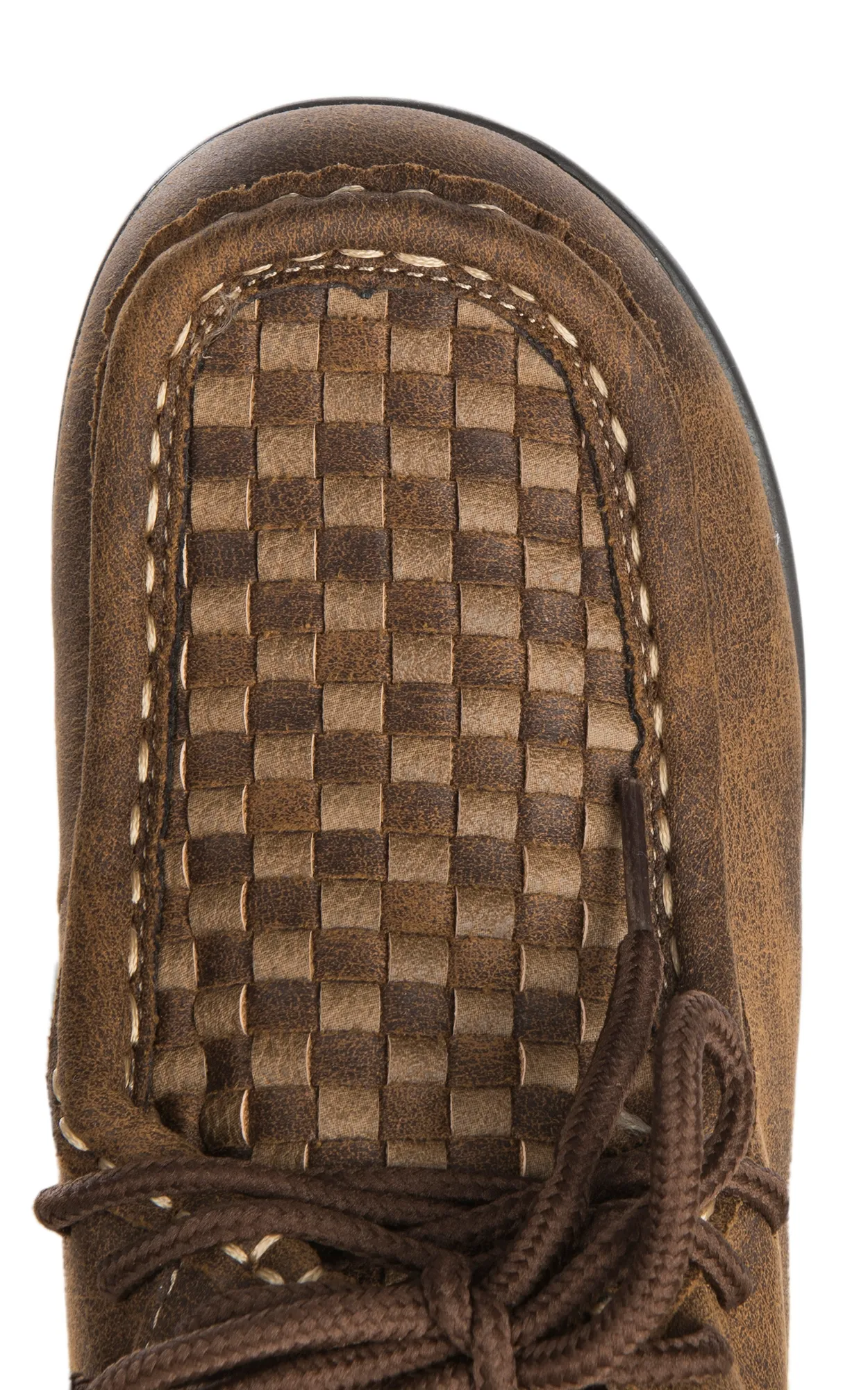 Double Barrel Kids Cocoa and Camel Handwoven Chukka Shoe