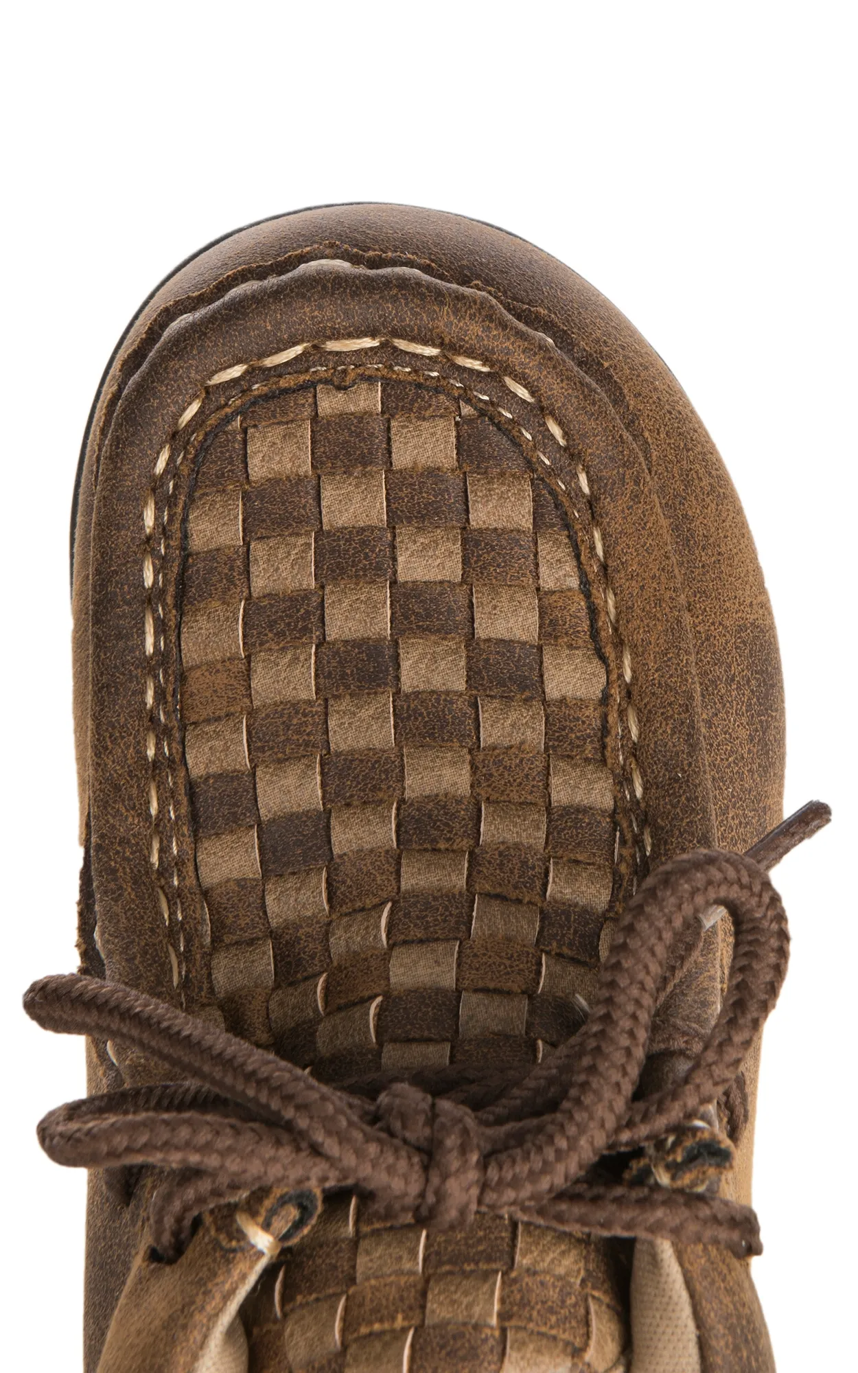 Double Barrel Toddler Cocoa and Camel Handwoven Chukka Shoe