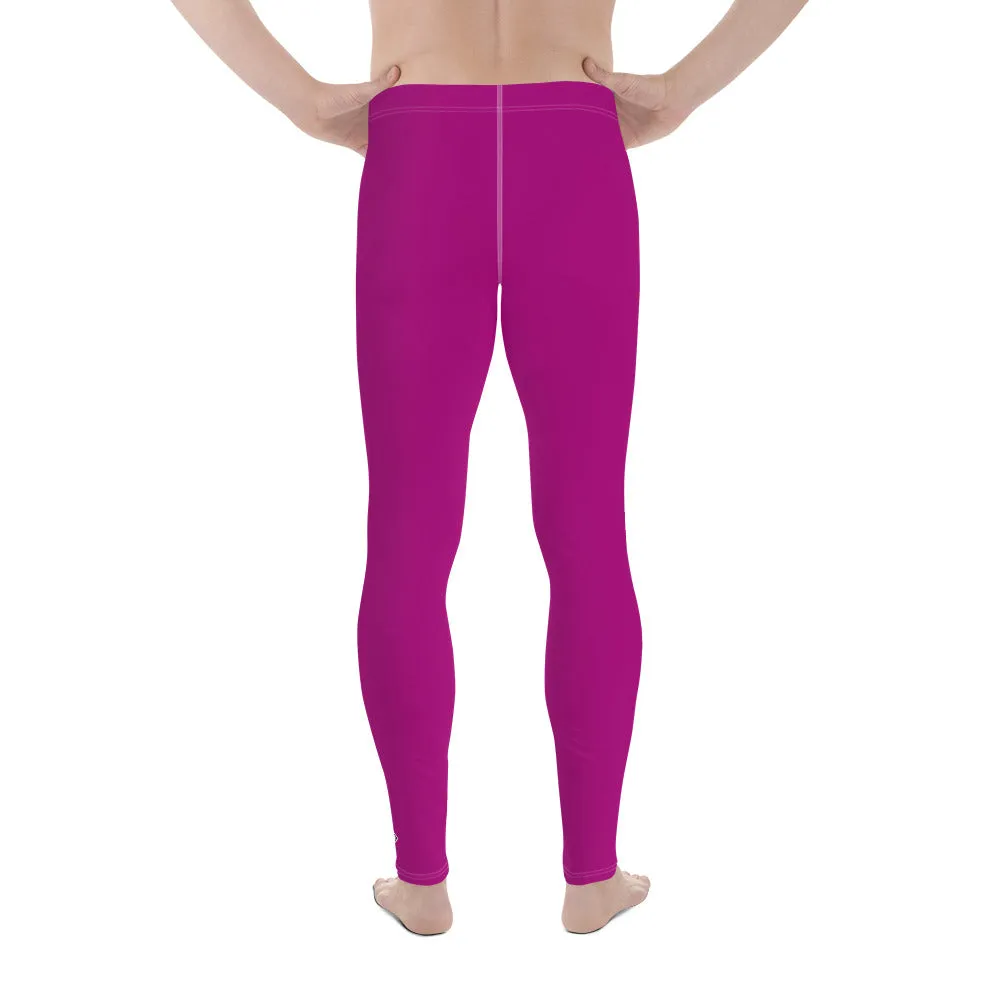 Effortless Active Style: Solid Color Leggings for Him - Vivid Purple