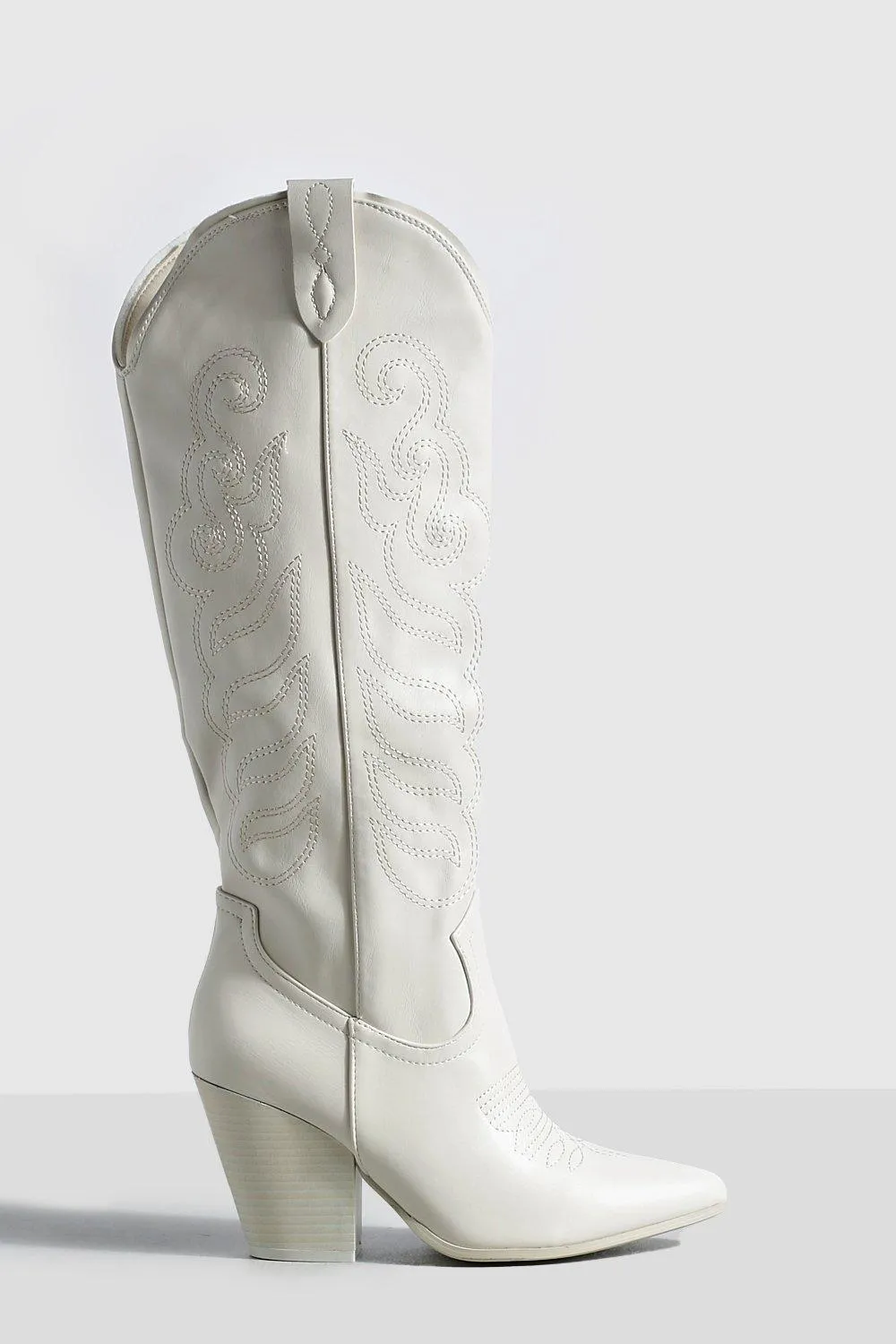 Embroidered Knee High Western Cowboy Boots