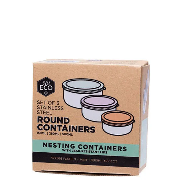 Ever Eco Round Nesting Containers - set of 3