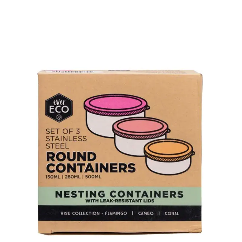 Ever Eco Round Nesting Containers - set of 3