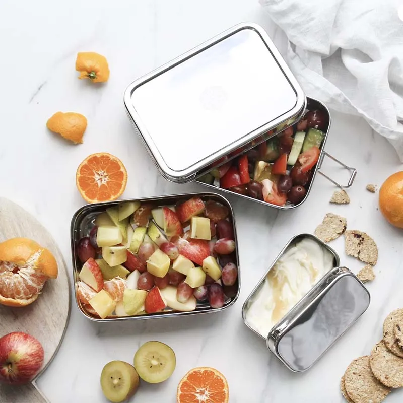 Ever Eco XL Stackable Stainless Steel Bento Box - 2 Tier + Mini Container