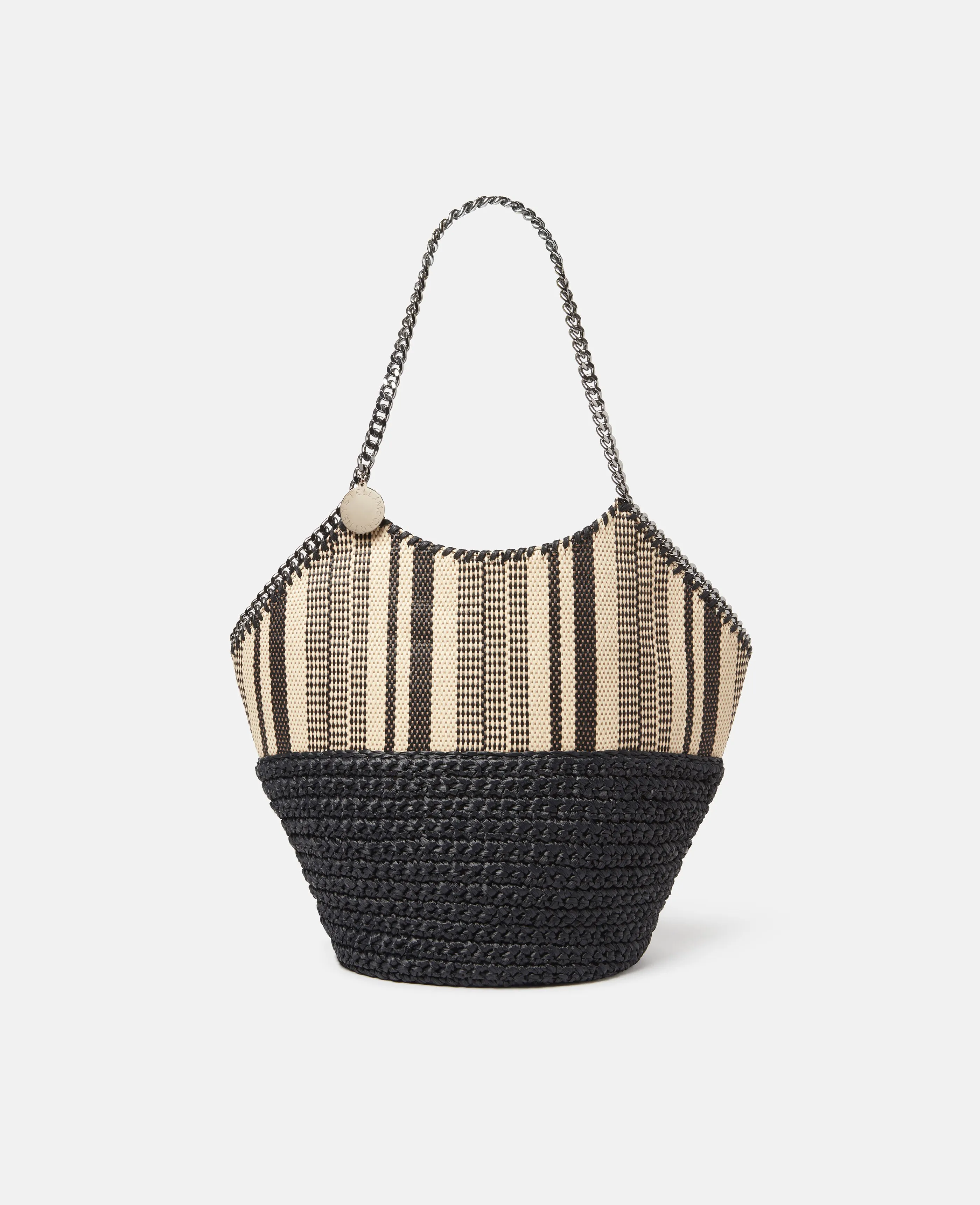 Falabella Large Striped Raffia Tote