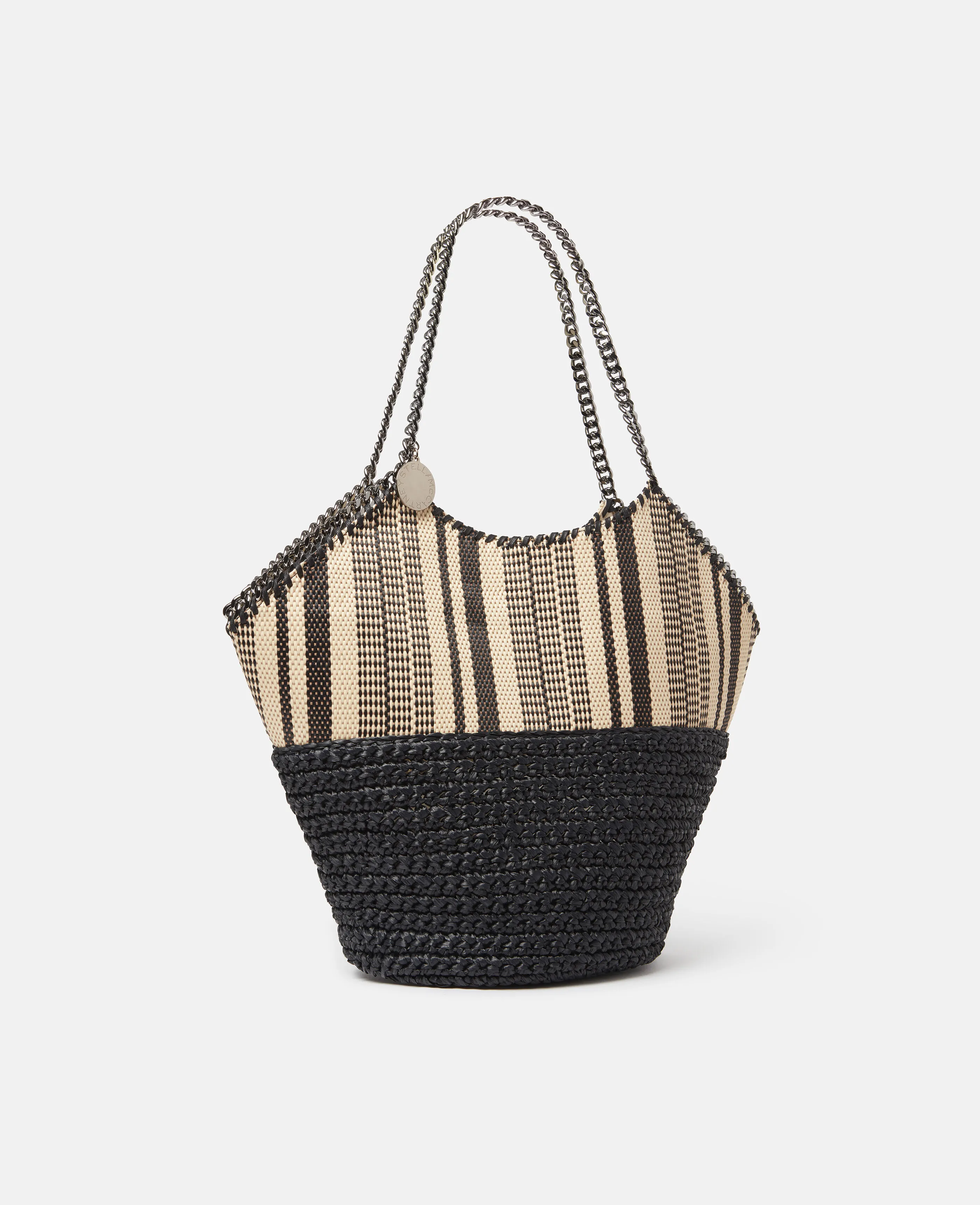 Falabella Large Striped Raffia Tote