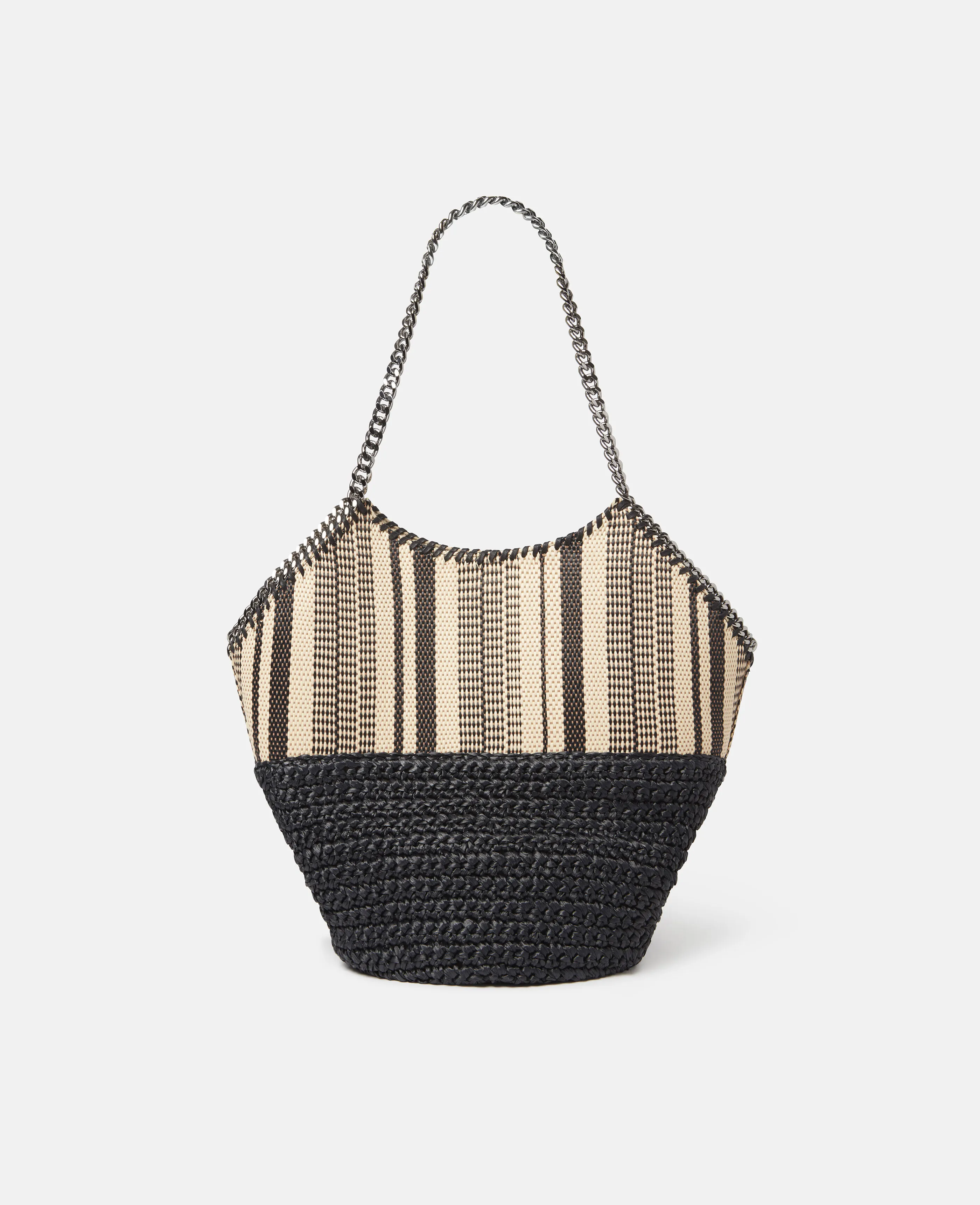 Falabella Large Striped Raffia Tote