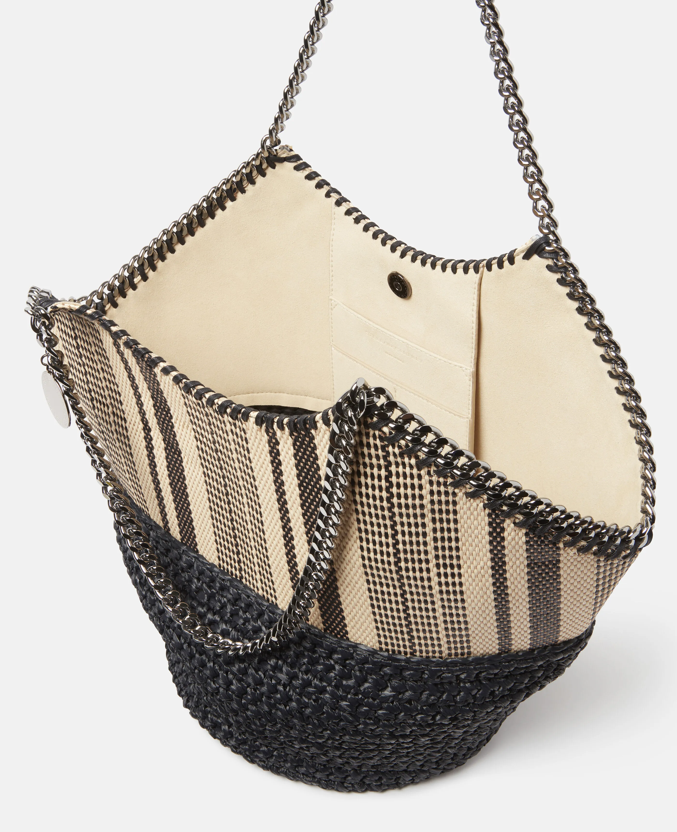 Falabella Large Striped Raffia Tote