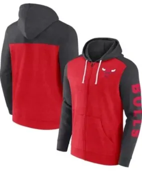 Fanatics Men's NBA Fanatics Chicago Bulls Down and Distance Full-Zip Hoodie