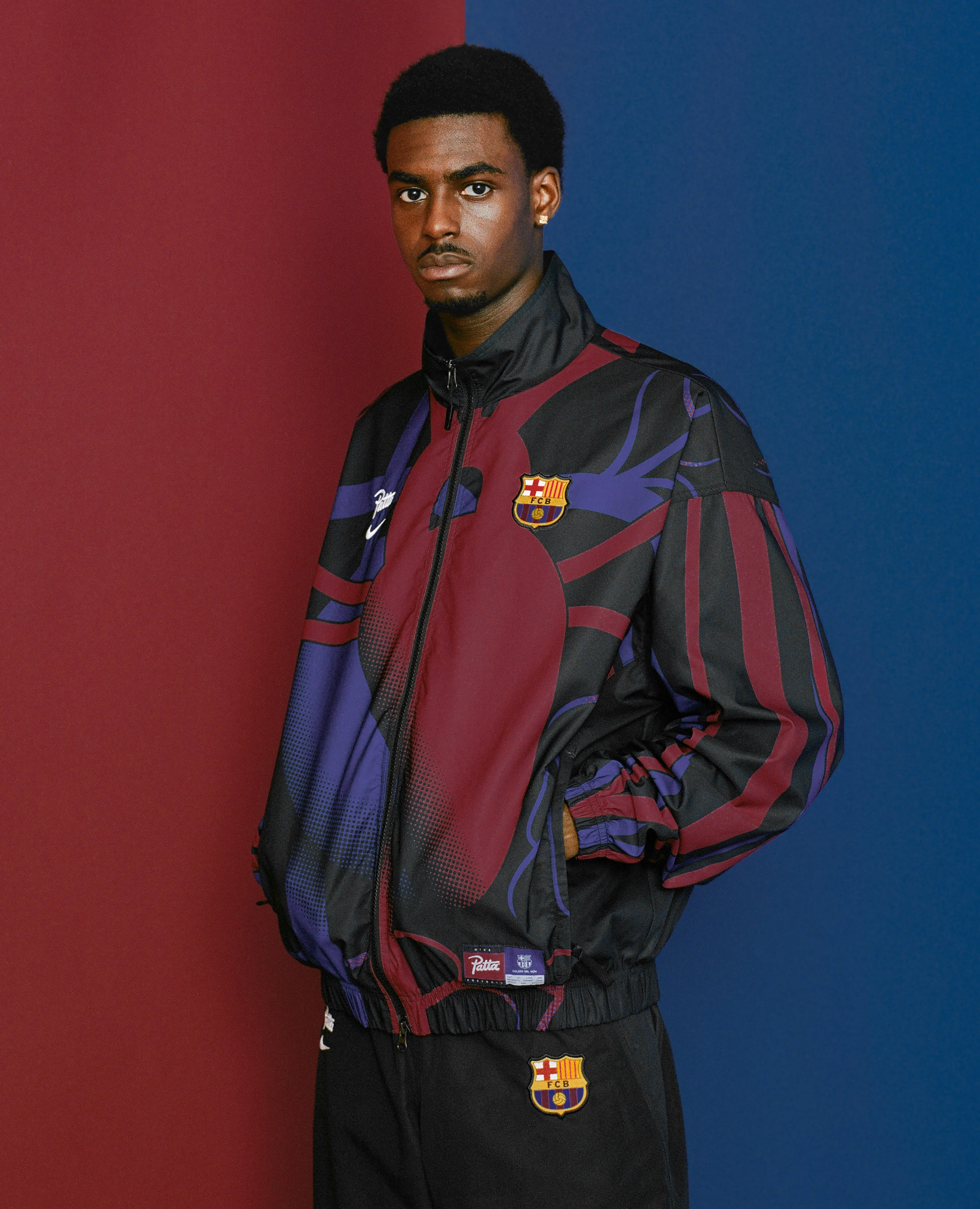 FCB x Patta Culers del Món Track Jacket (Black/White)