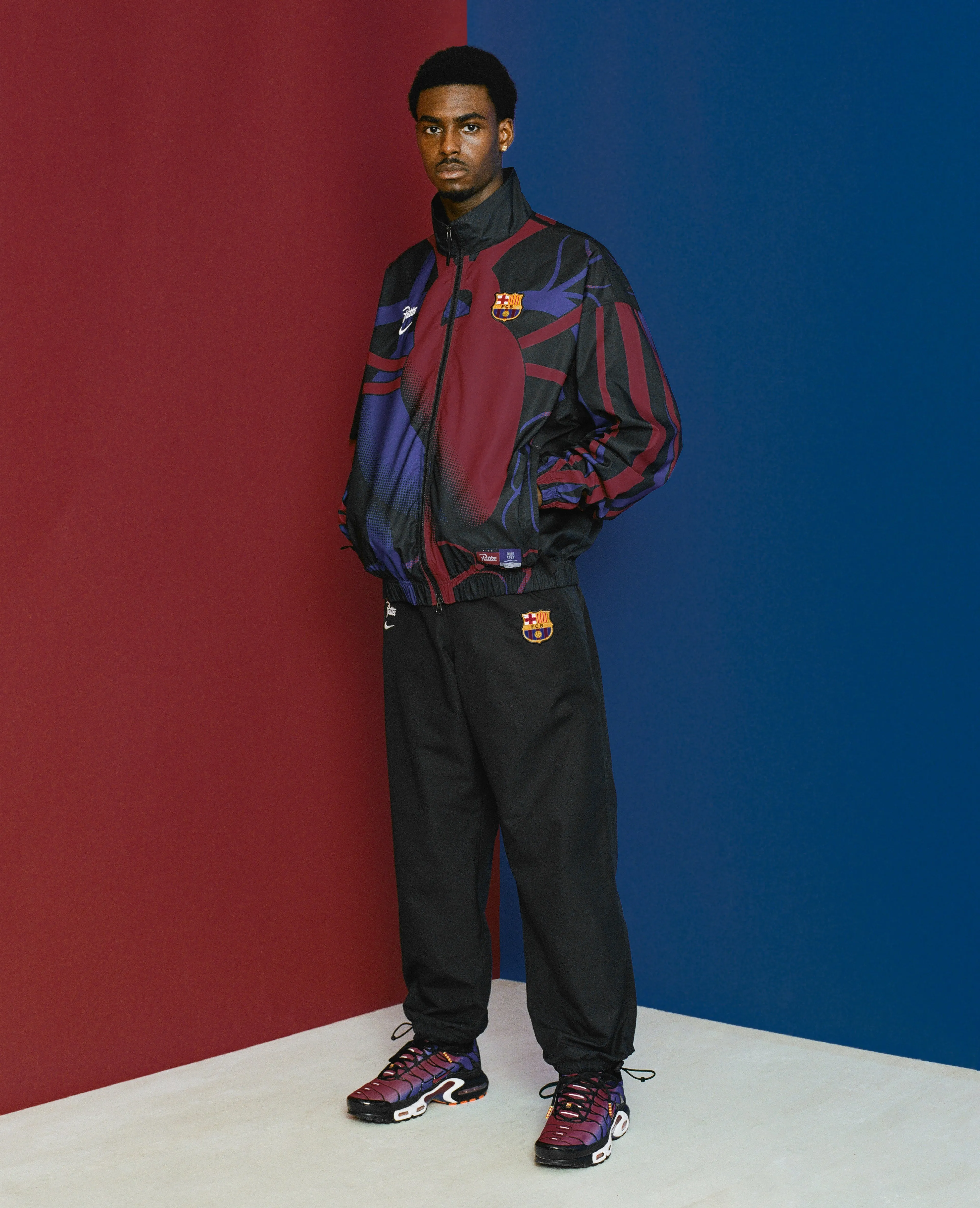 FCB x Patta Culers del Món Track Jacket (Black/White)