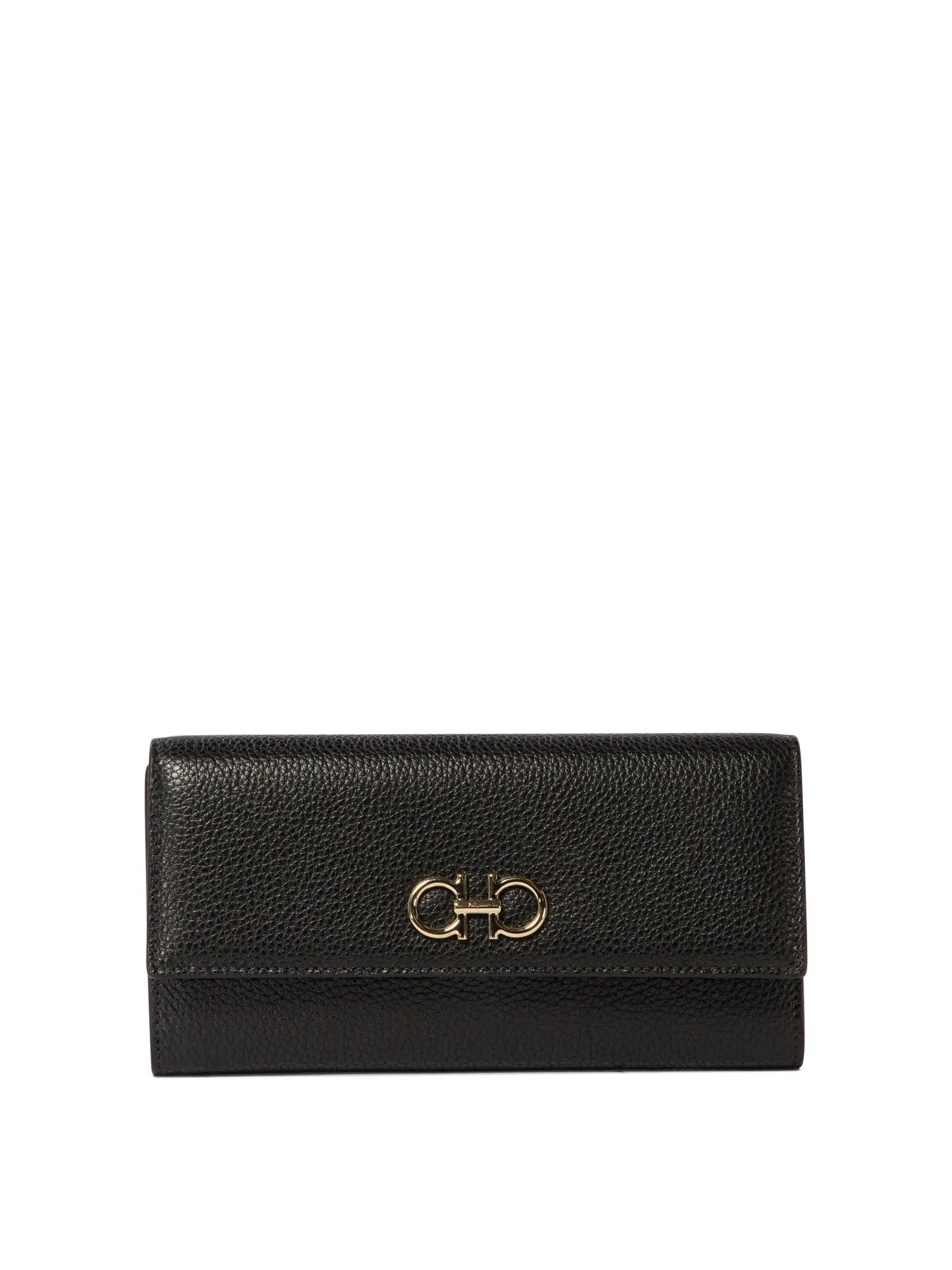 FERRAGAMO Elegant Gold-Clasp Crossbody Wallet Mini Bag