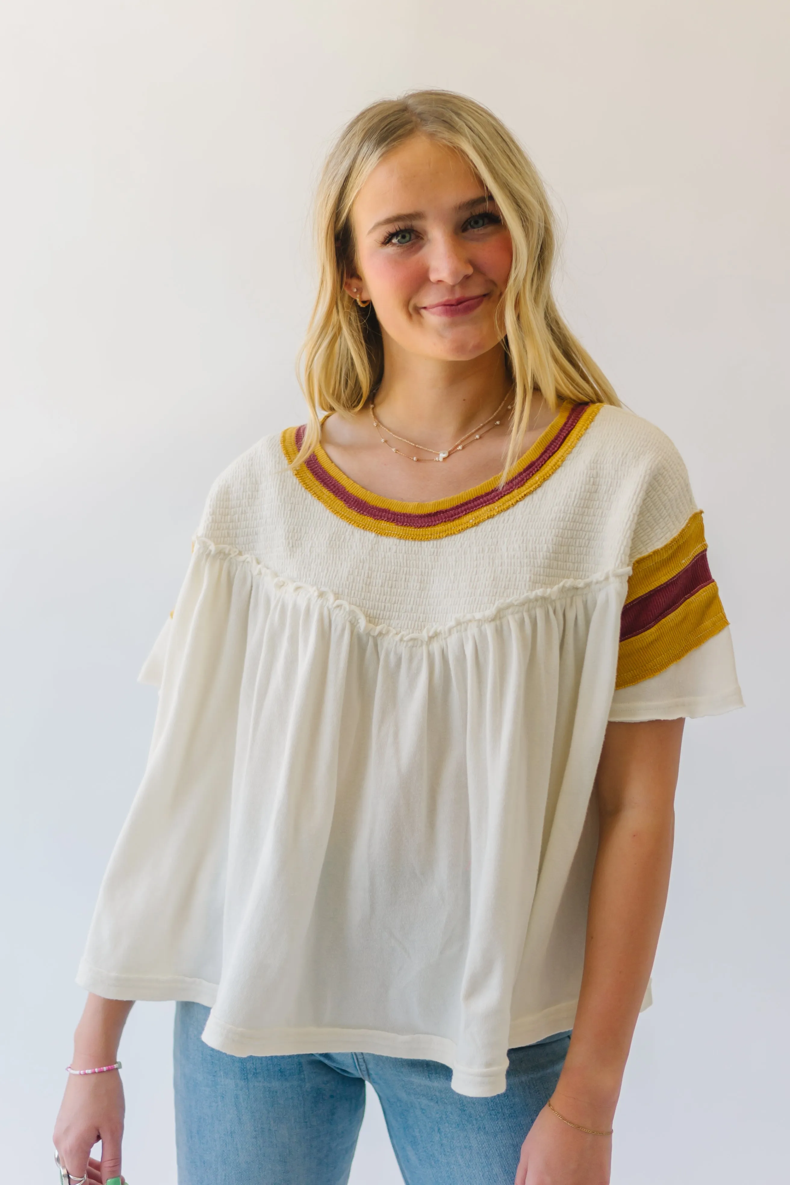 Free People: We The Free MVP Tee in Vintage White Combo