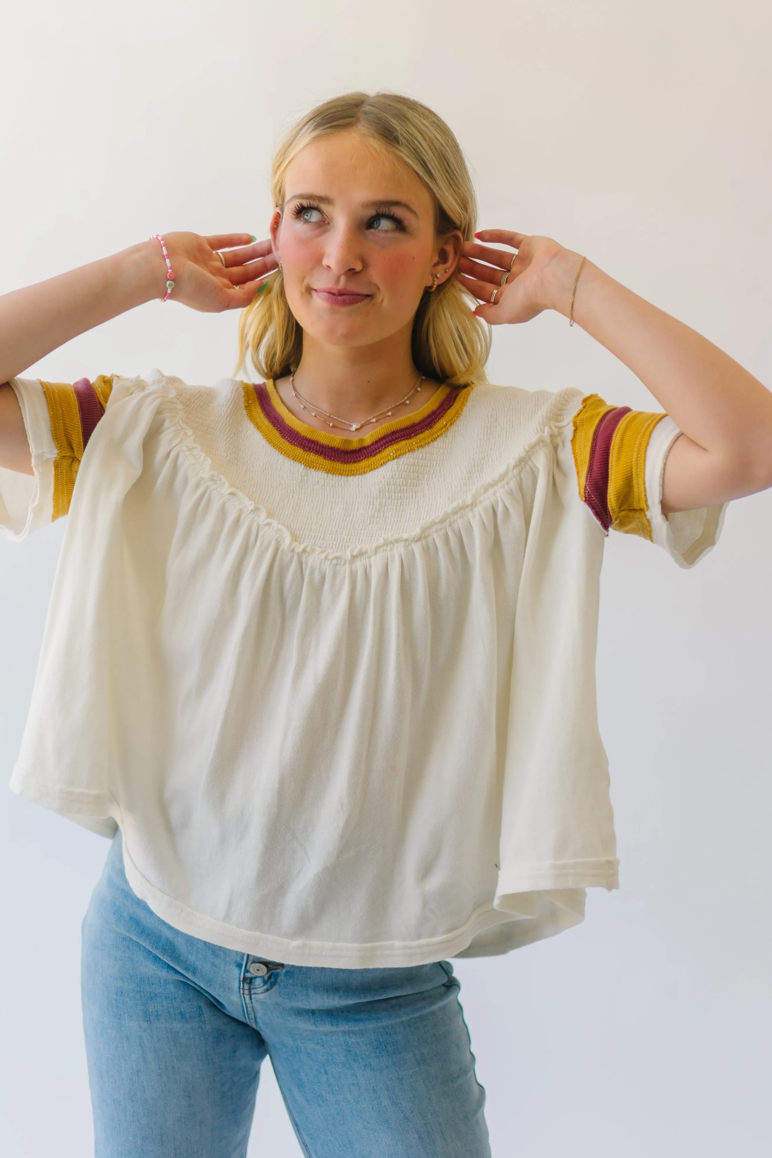 Free People: We The Free MVP Tee in Vintage White Combo