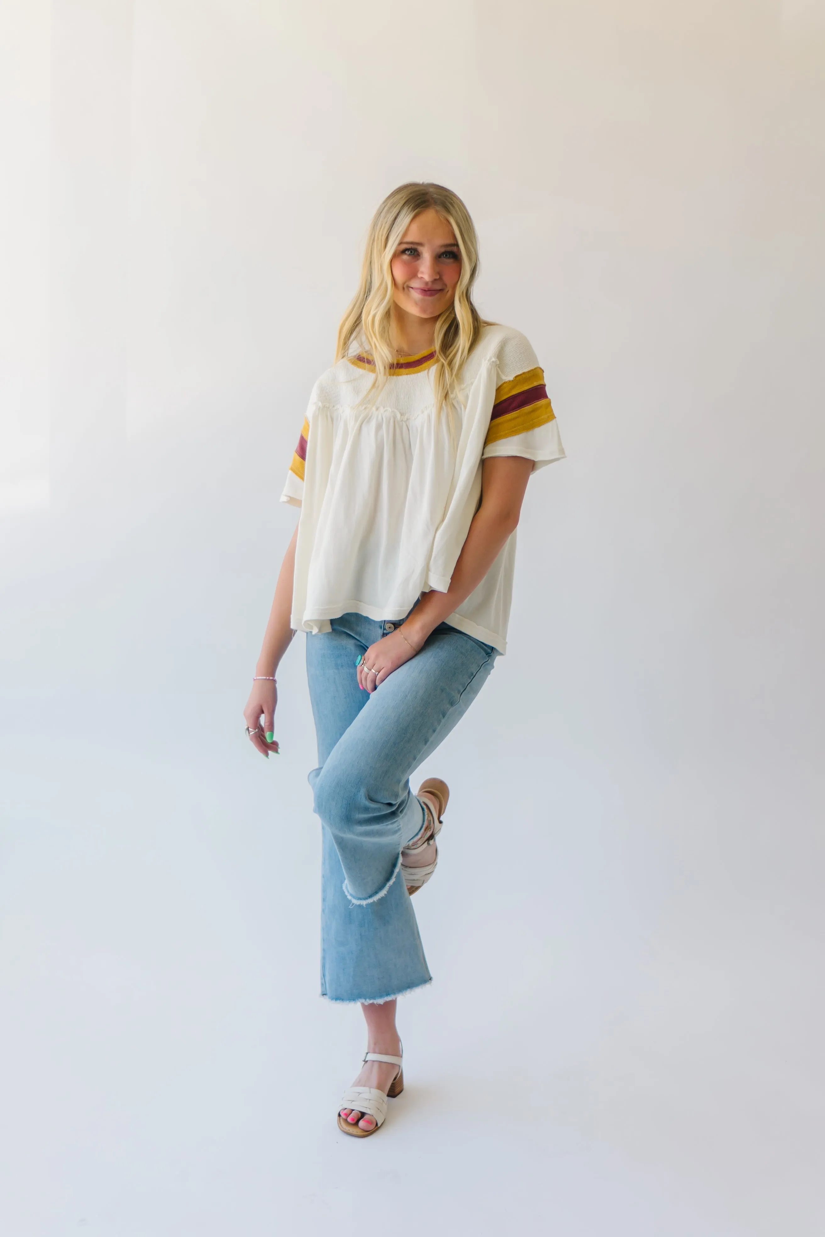 Free People: We The Free MVP Tee in Vintage White Combo