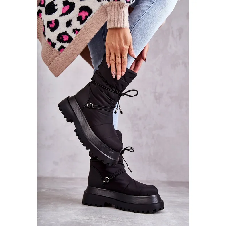 FS1 Women's Snow Boots On The Black Lilou Platform