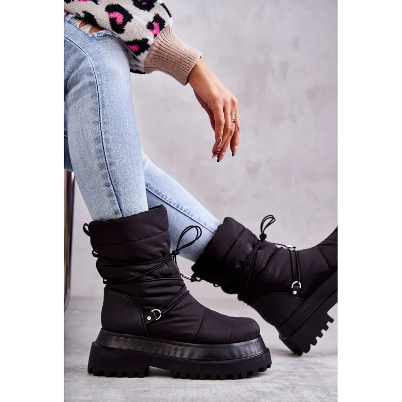 FS1 Women's Snow Boots On The Black Lilou Platform