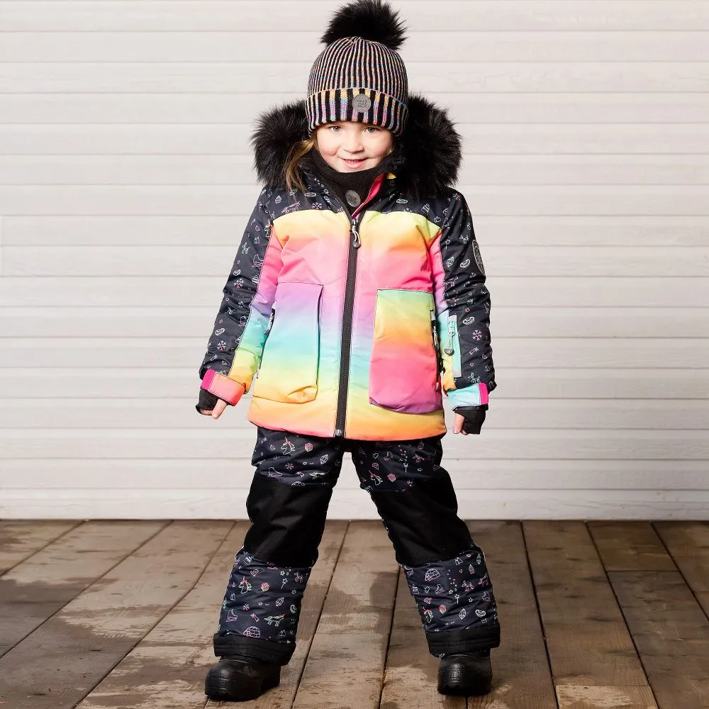 Girls Black 3 Piece Snowsuit