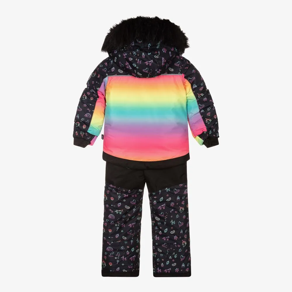 Girls Black 3 Piece Snowsuit