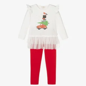 Girls Christmas Leggings Set 