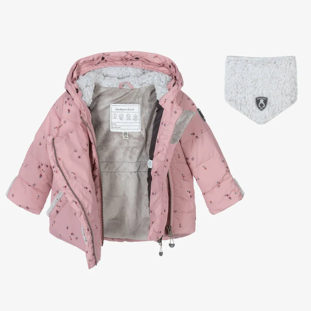 Girls Pink & Grey Snowsuit