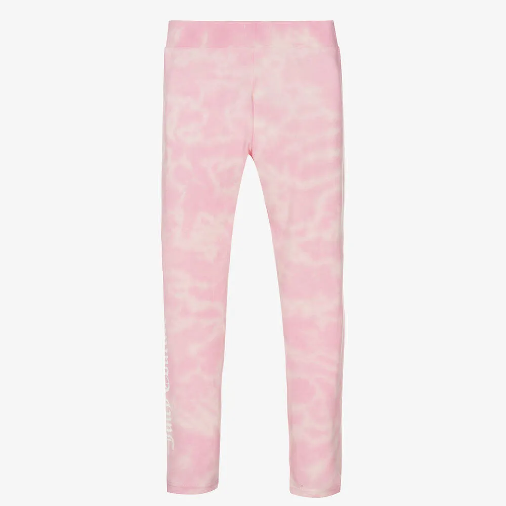 Girls Pink Cotton Leggings