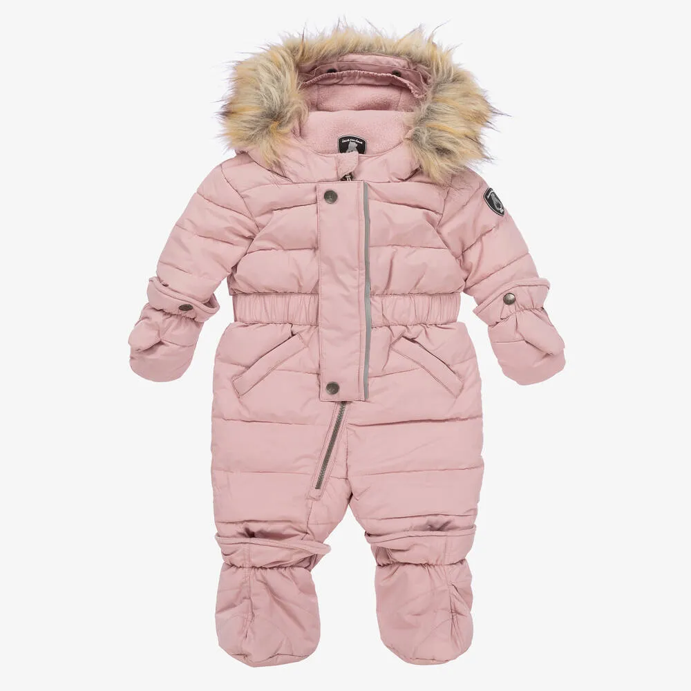 Girls Pink Snowsuit Set 