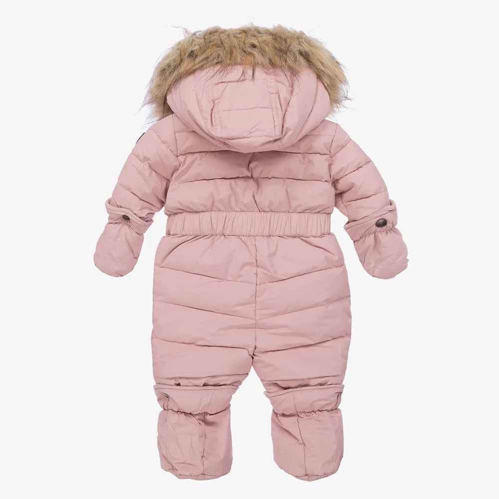 Girls Pink Snowsuit Set 