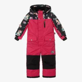 Girls Pink Unicorn Snowsuit