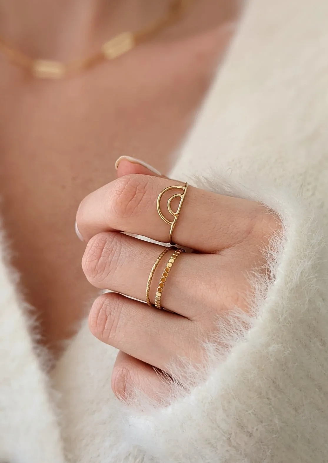 Gold Rainbow Arch Ring by Layer the Love