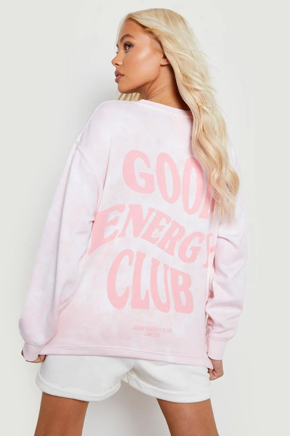 Good Energy Club Printed Tie Dye Sweater