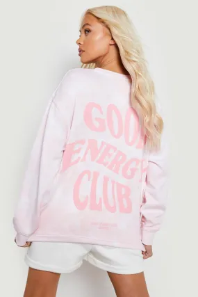 Good Energy Club Printed Tie Dye Sweater