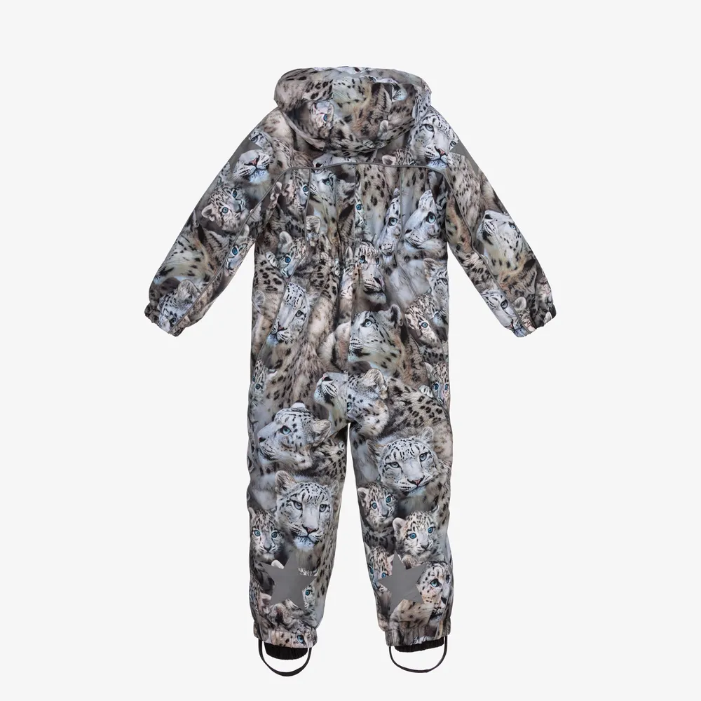 Grey Leopard Snowsuit